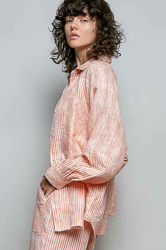 Summer Stripe Button Down