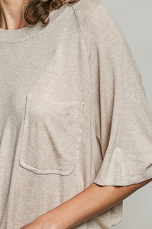 Vintage Wash Relaxed Tee - Latte