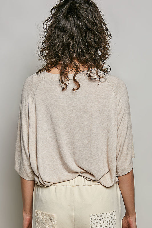 Vintage Wash Relaxed Tee - Latte