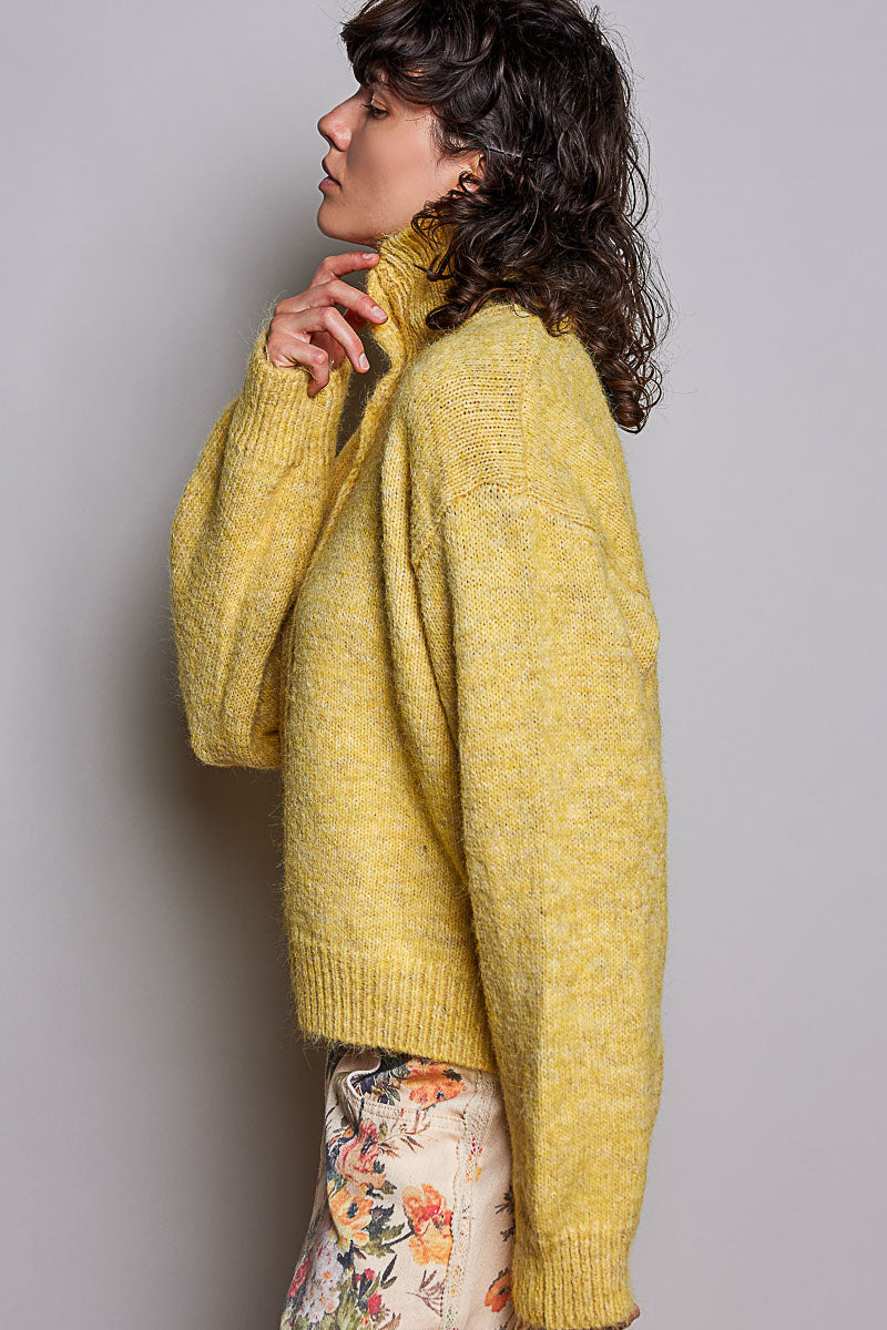 Retro Knit Cardigan - Honey