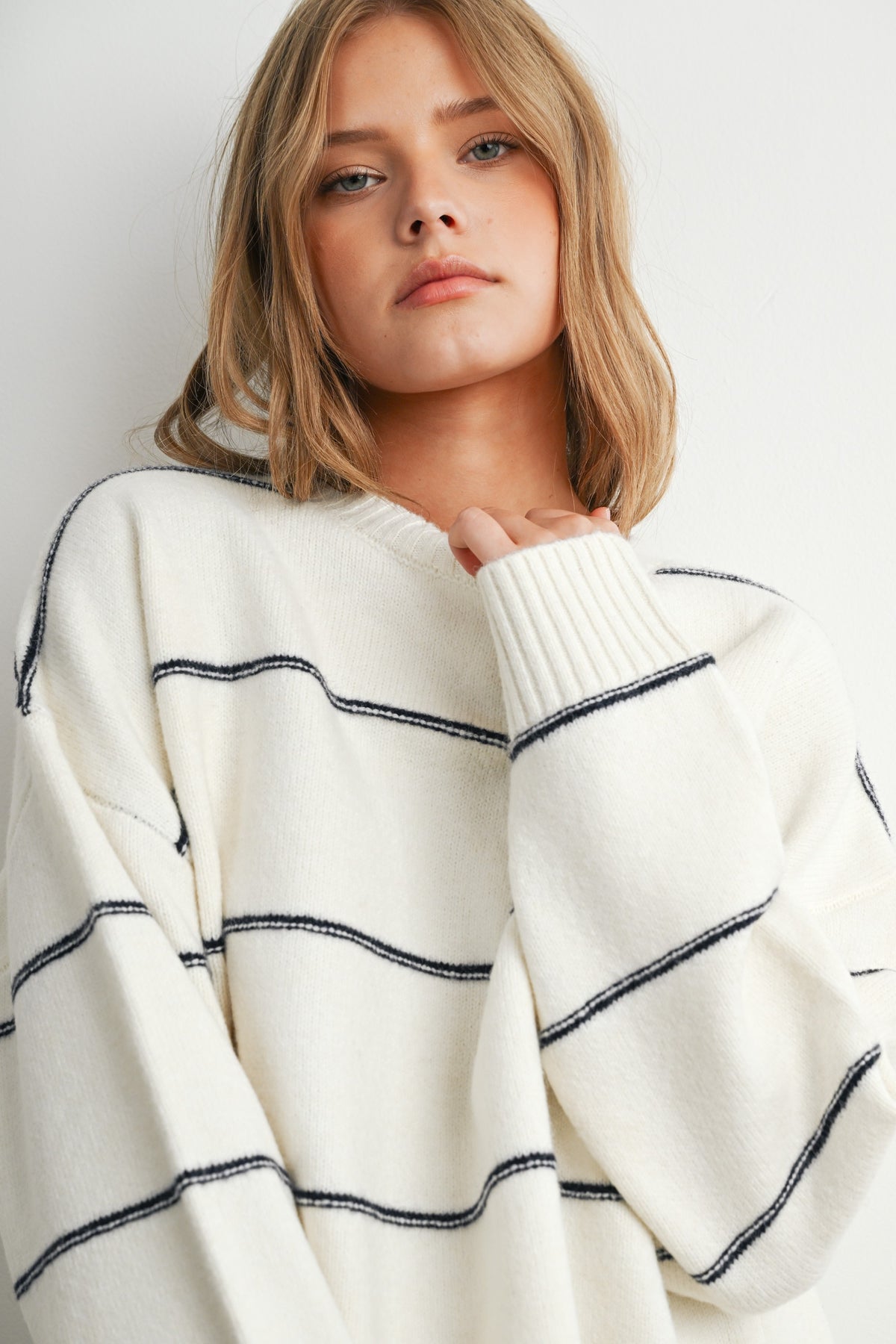 Knit Pullover - Ivory/Multi