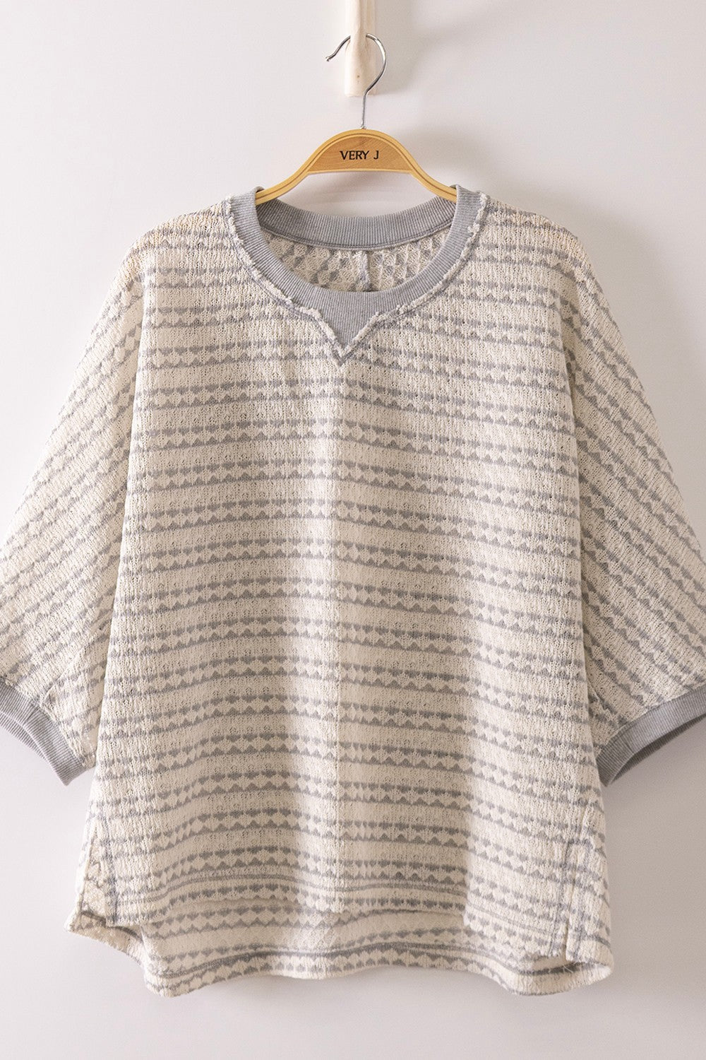 Textured Stripe Knit Top