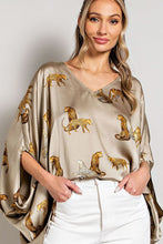 Load image into Gallery viewer, Leopard Dolman Satin Blouse