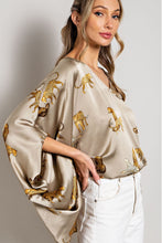 Load image into Gallery viewer, Leopard Dolman Satin Blouse
