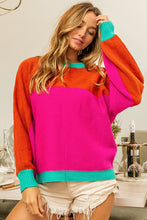 Load image into Gallery viewer, Color Block Sweater - Orange