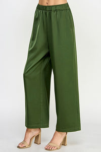Evergreen Satin Pants