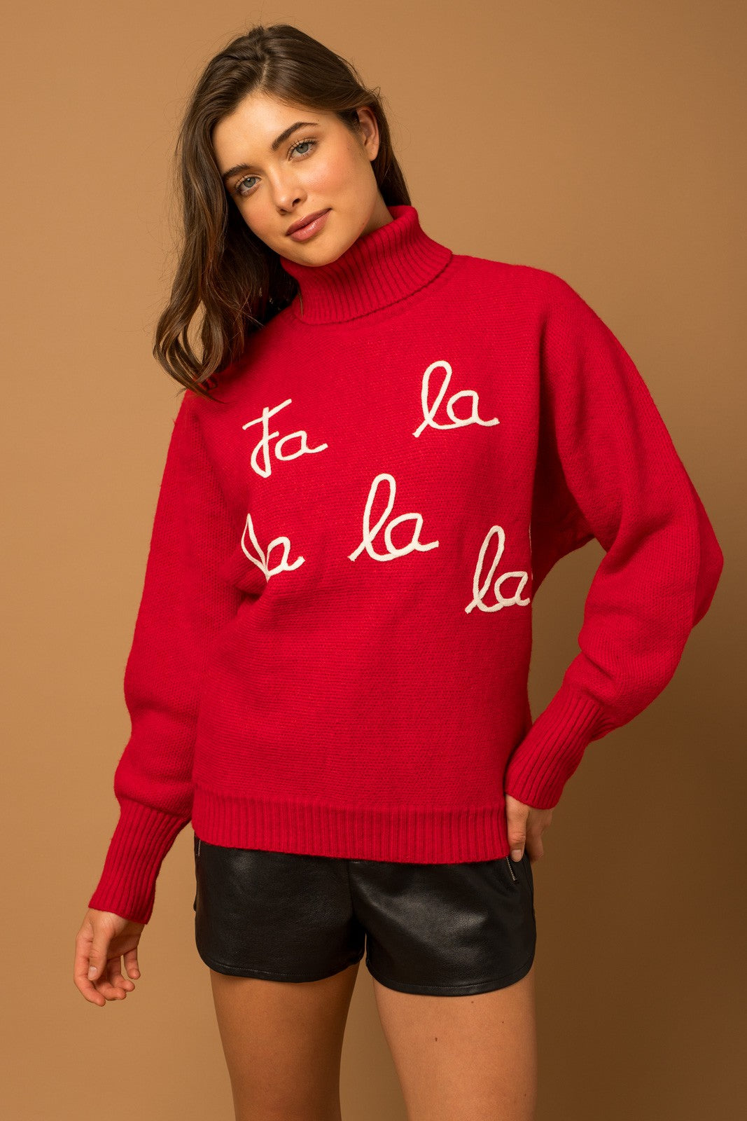 Fa La La Turtleneck - Red