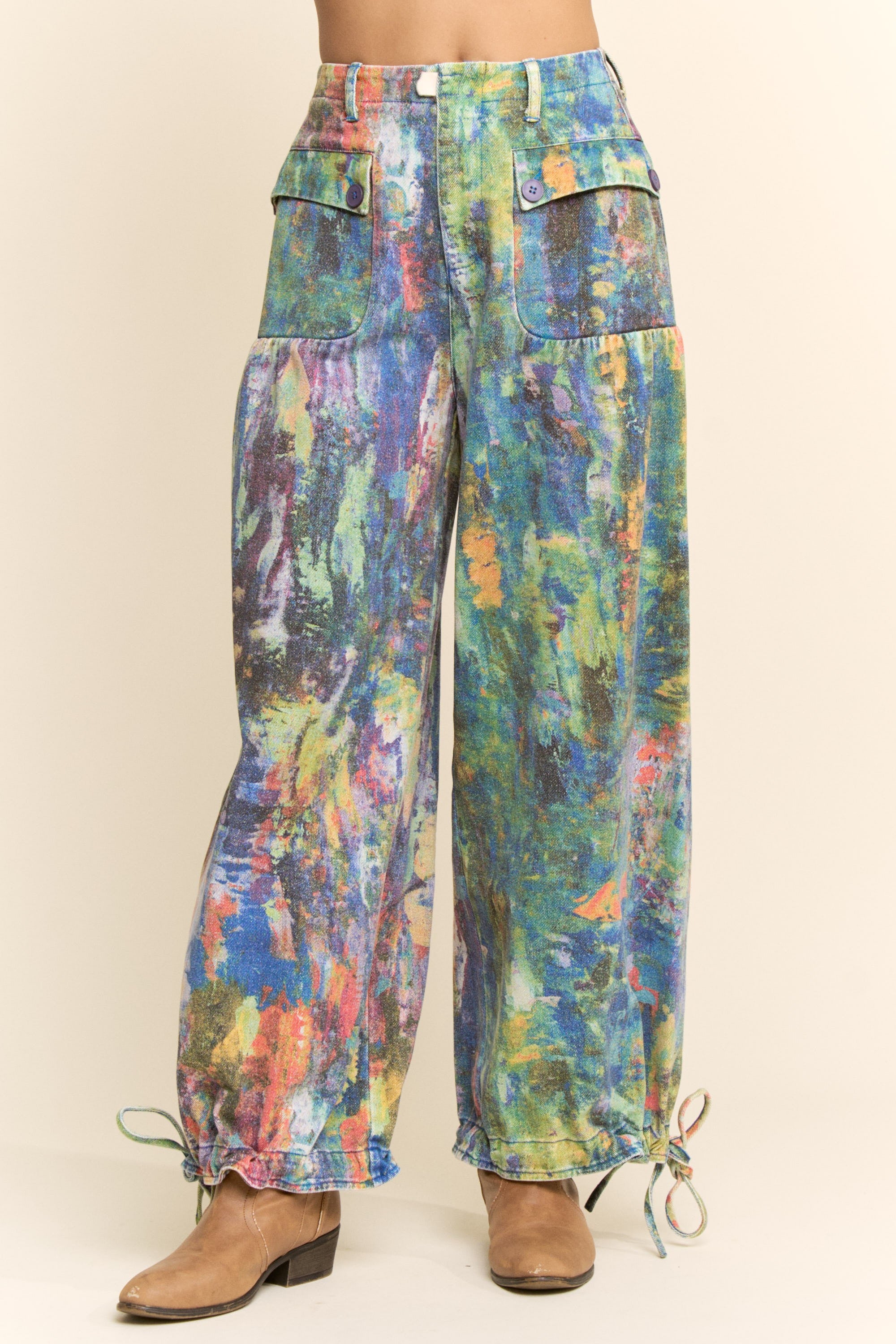 Monet Inspired Cargo Pants
