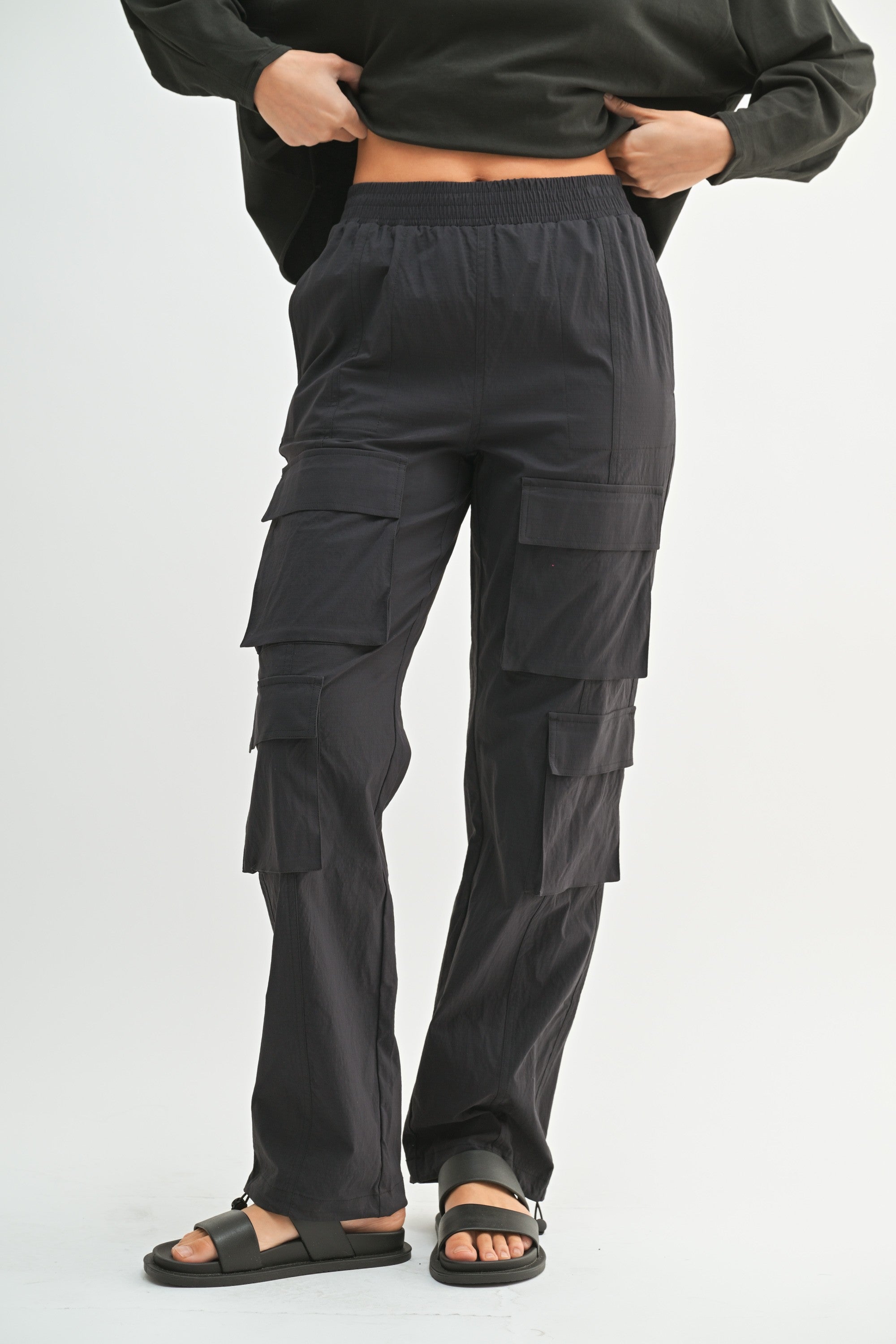 Utility Cargo Pants -Black