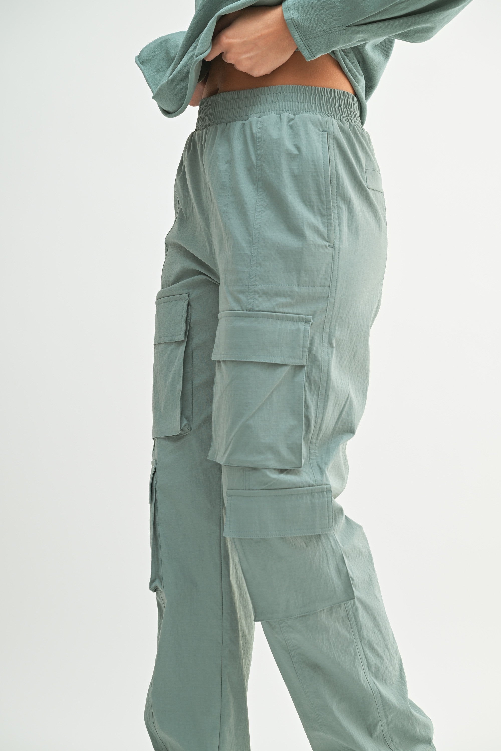 Utility Cargo Pants - Grey Blue