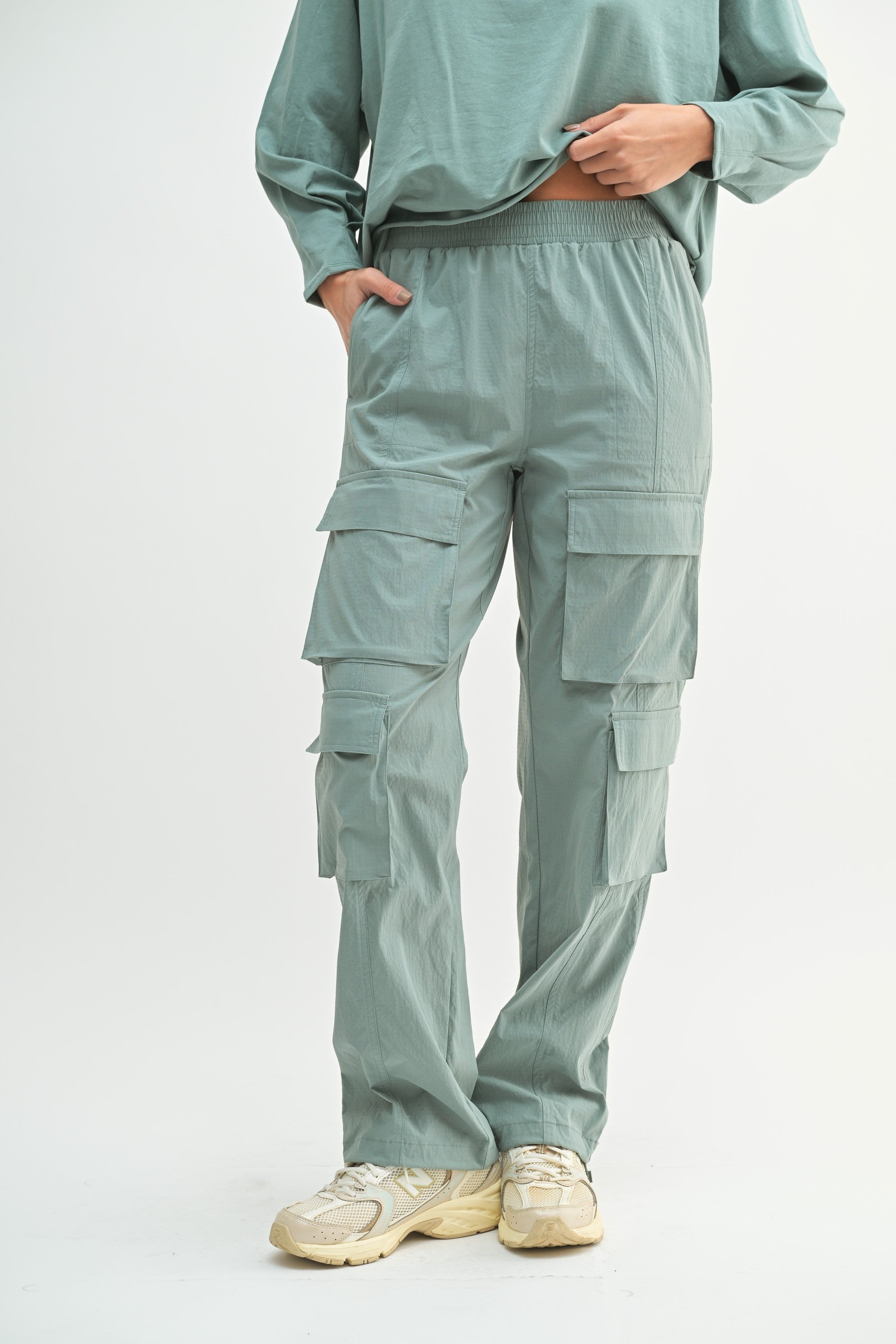 Utility Cargo Pants - Grey Blue