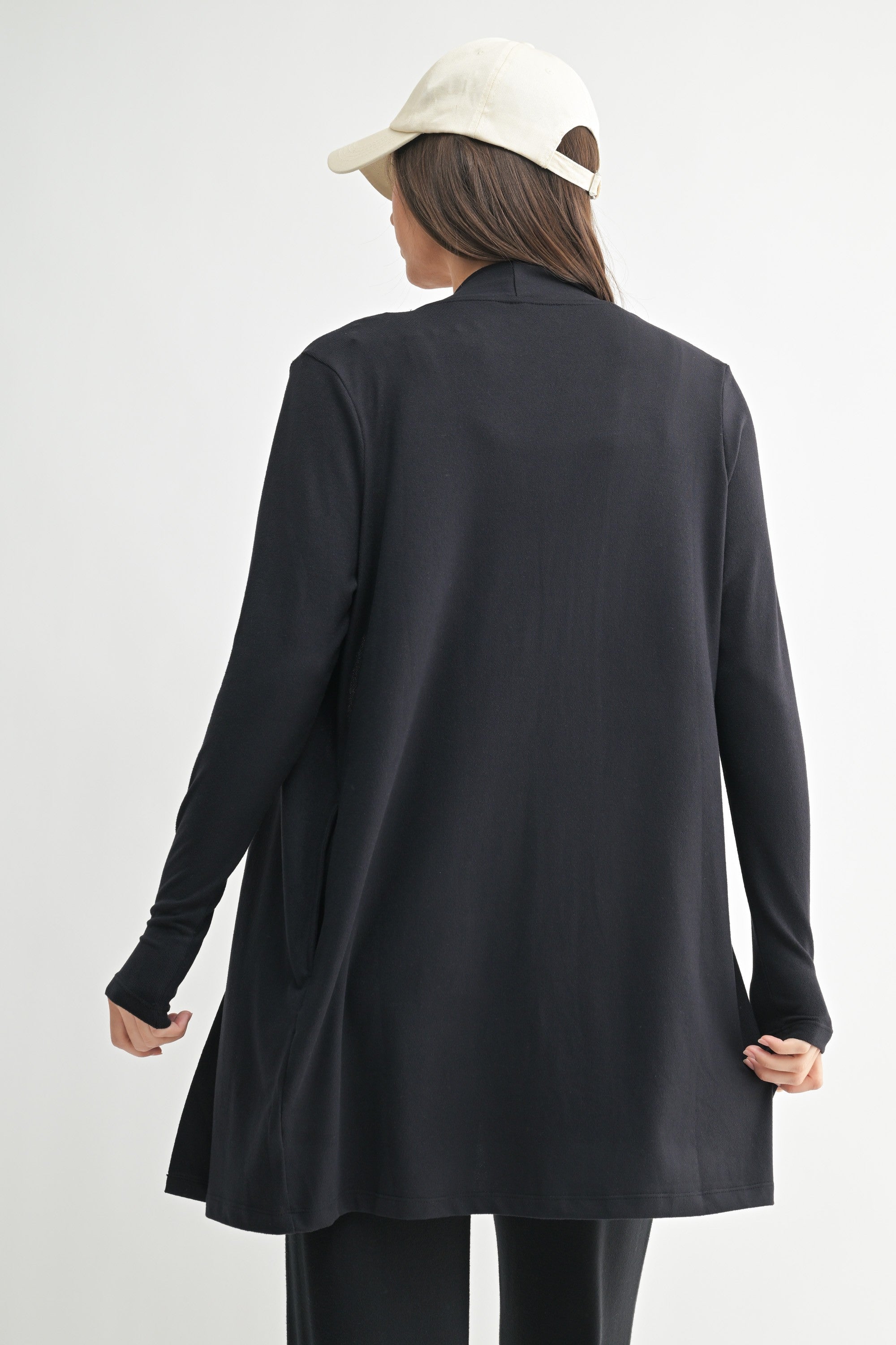 Hacci Open Cardigan - Black