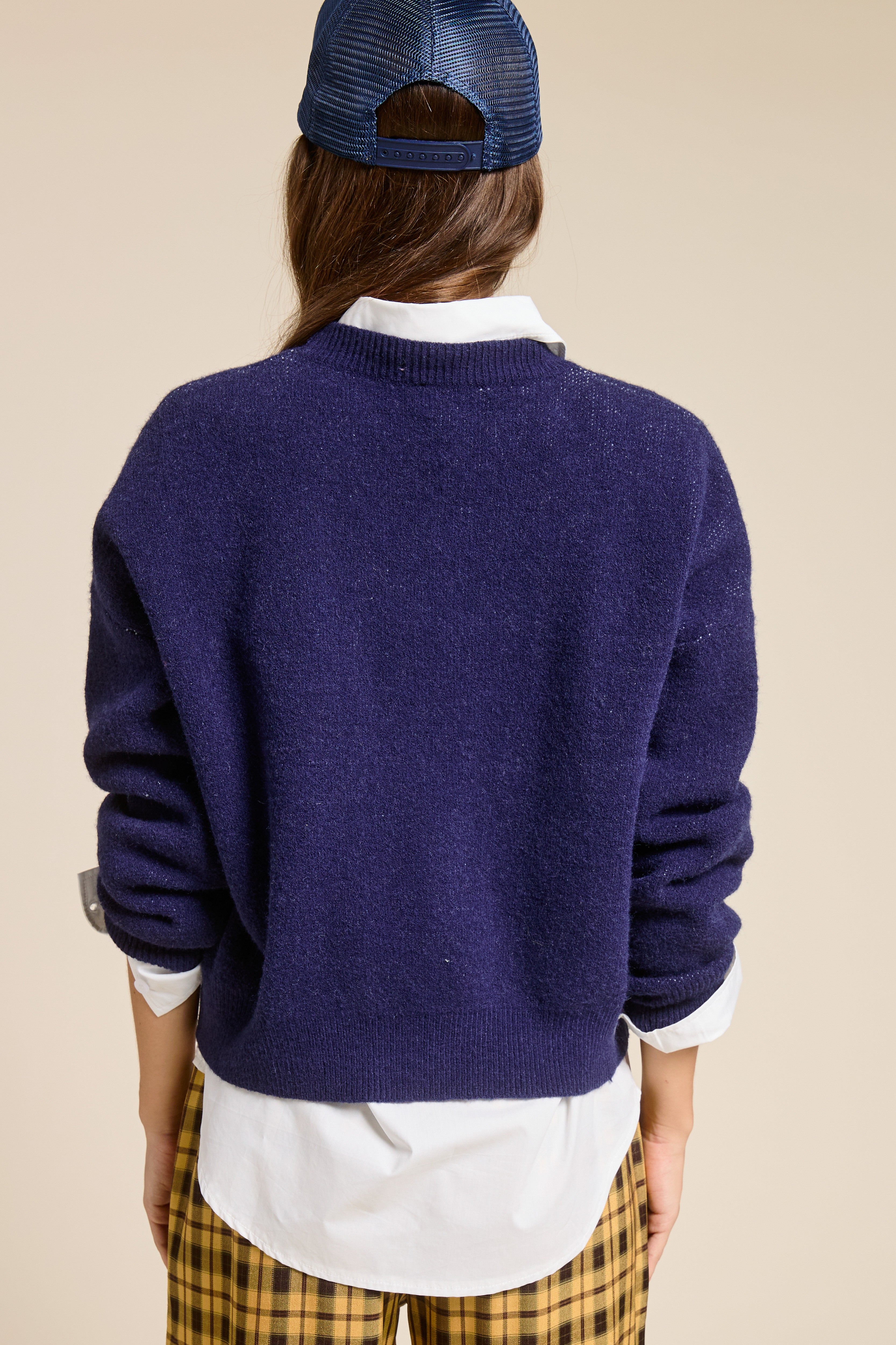 Lucky Crewneck Sweater - Navy