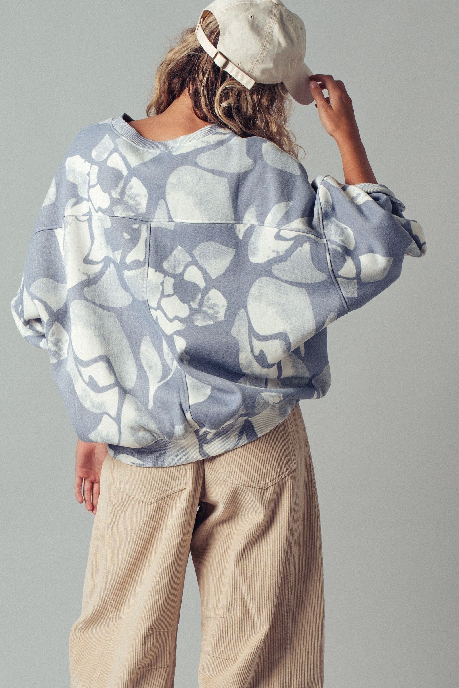 Abstract Print Sweatshirt - Vintage Indigo