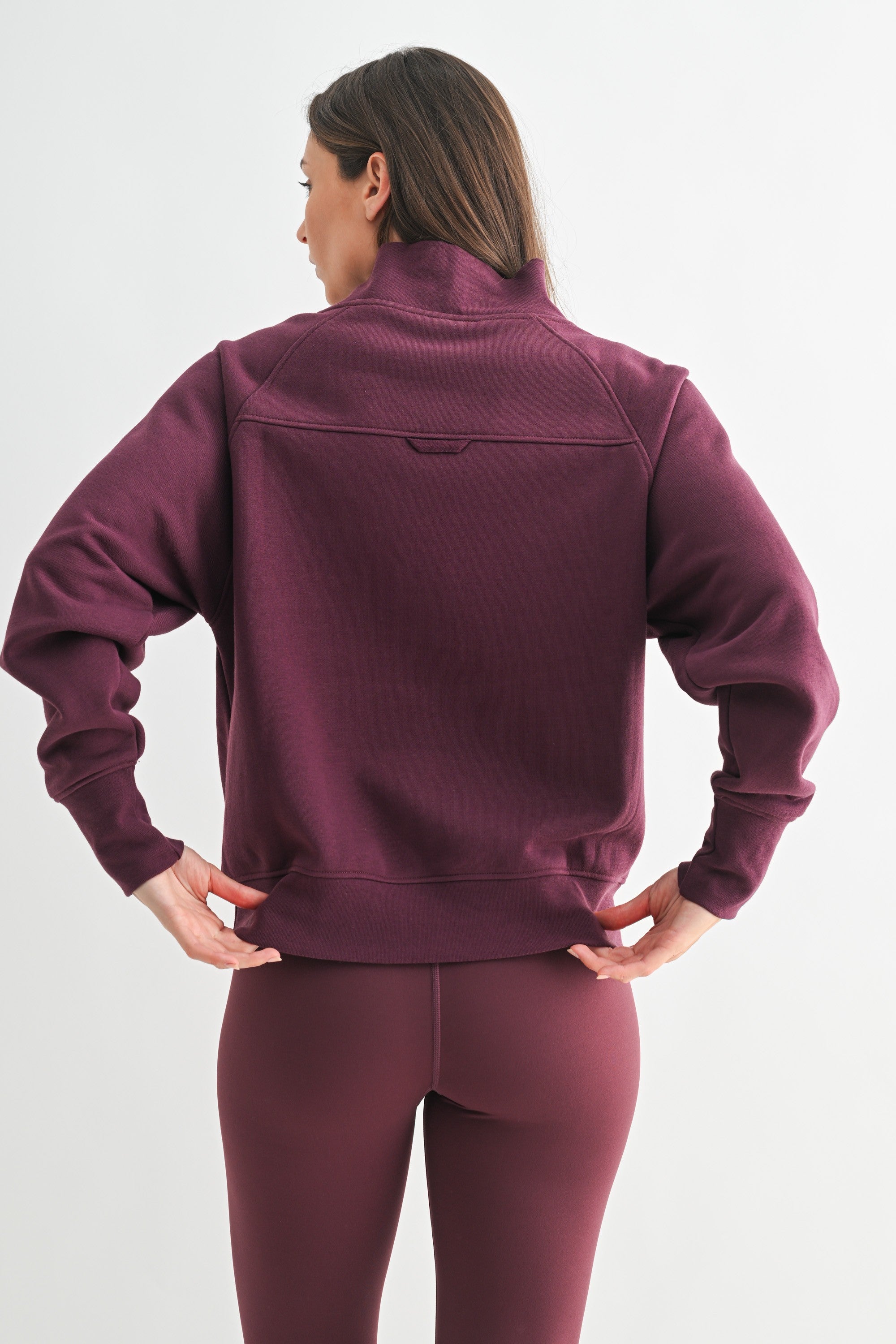 Hearthline Fleece Sweater - Dark Plum