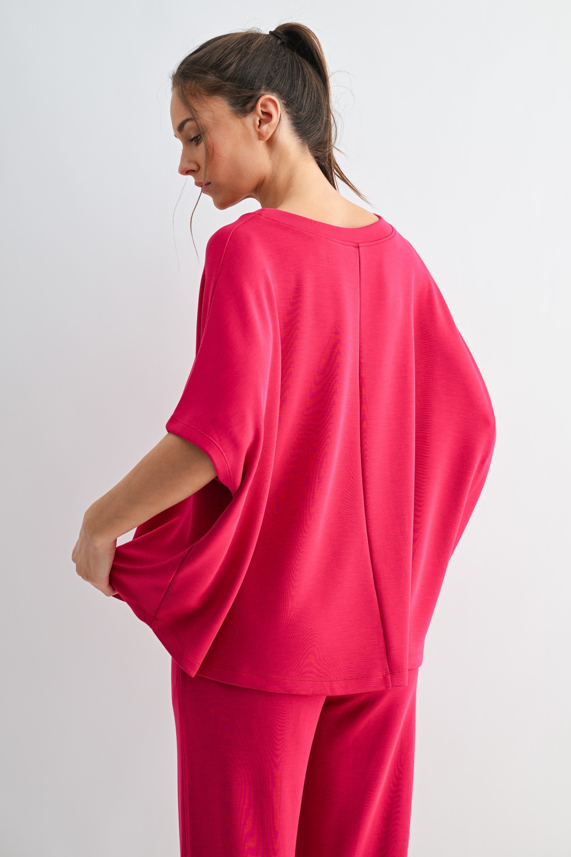 Laguna Boatneck Top - Plum Pink