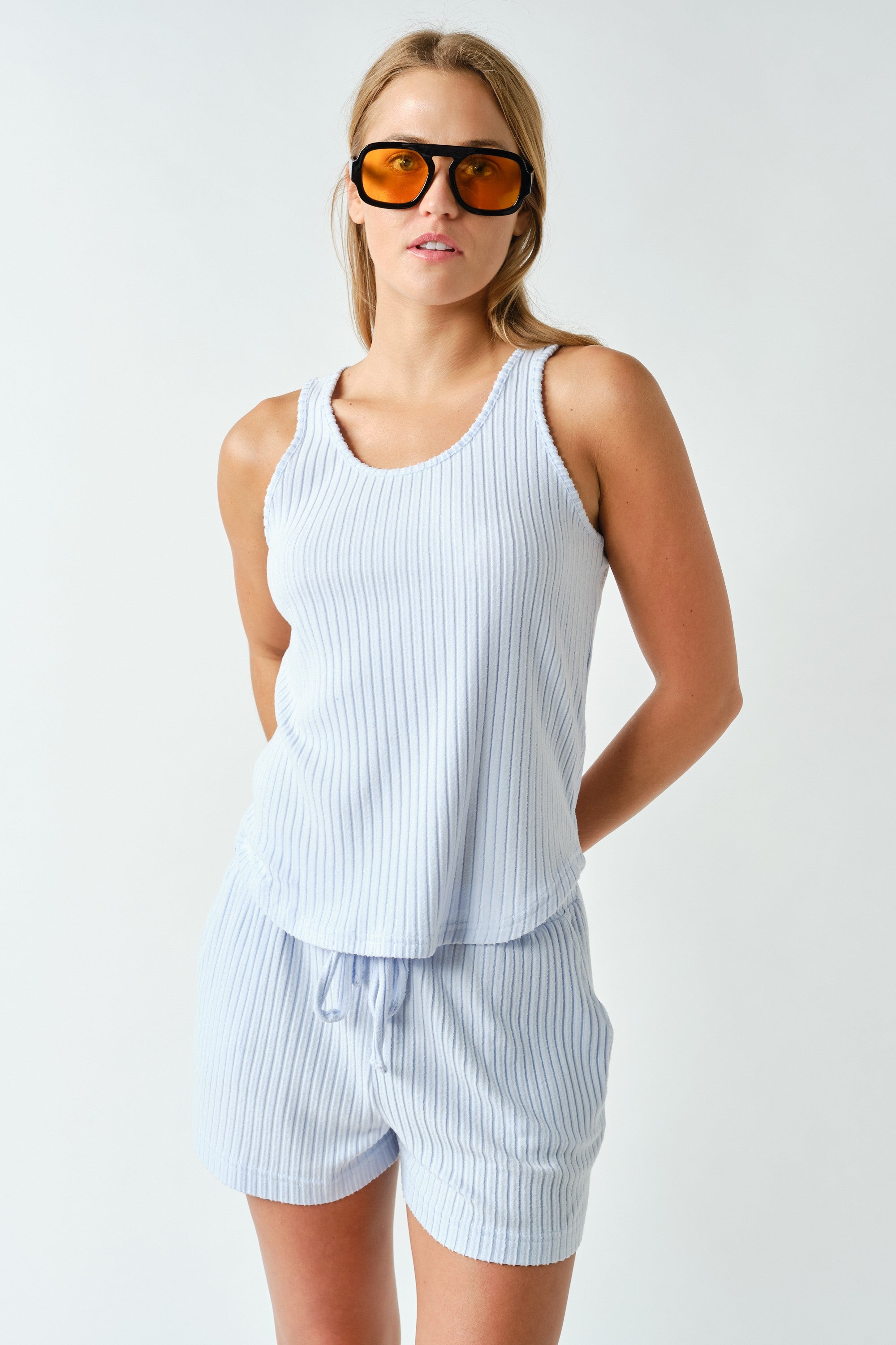 Softcore Ribbed Tank - Halogen Blue