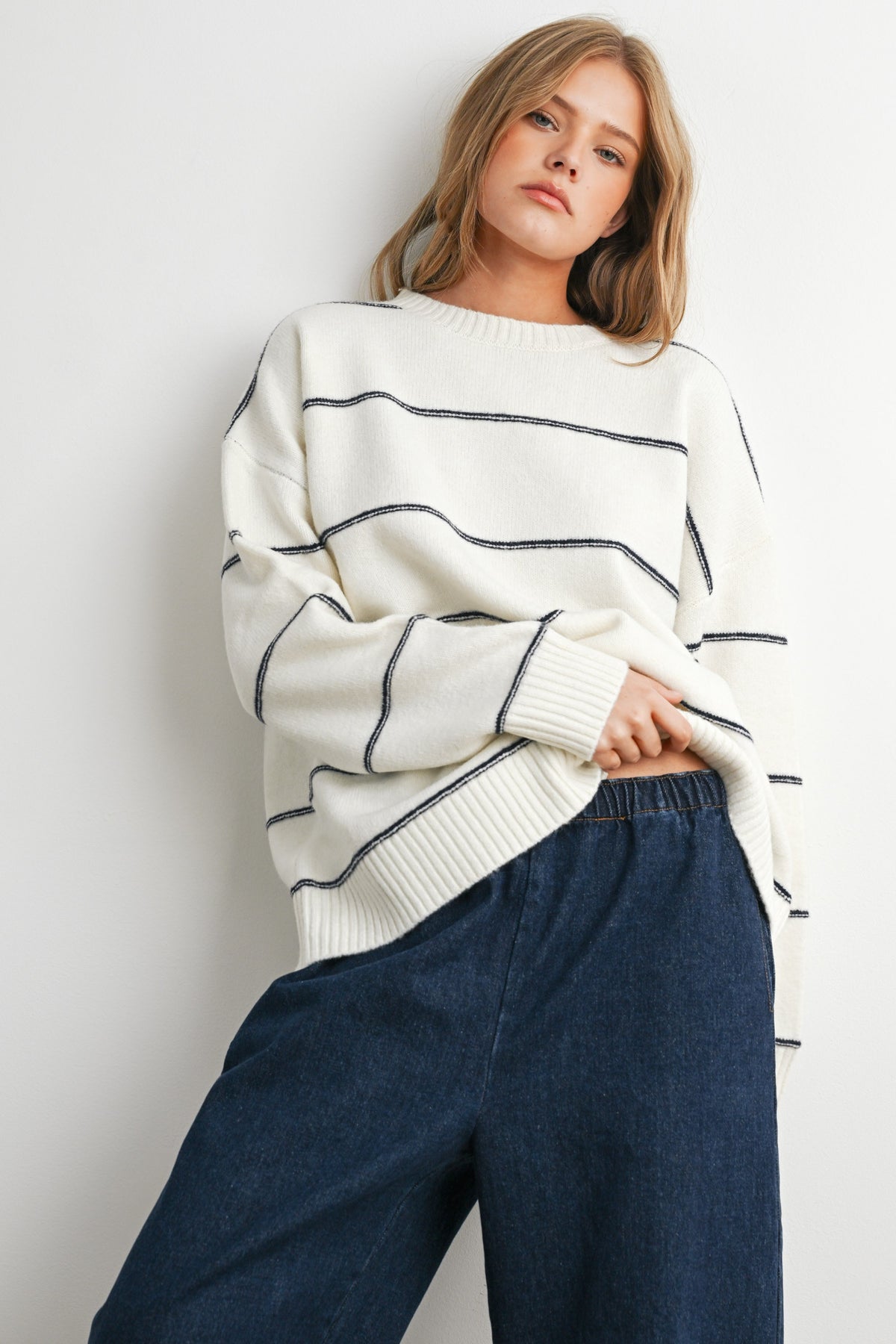 Knit Pullover - Ivory/Multi