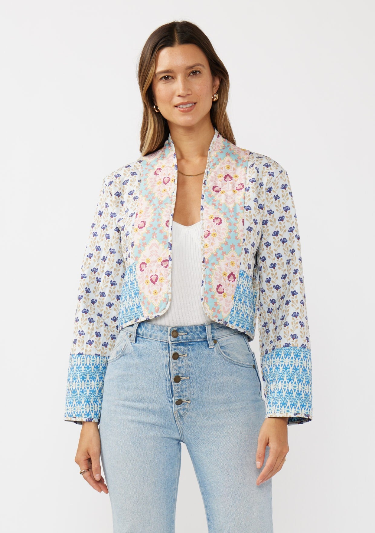 Reversible Floral Quilted Jacket