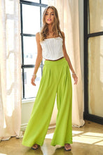Load image into Gallery viewer, Solid Palazzo Pants - Apple Green