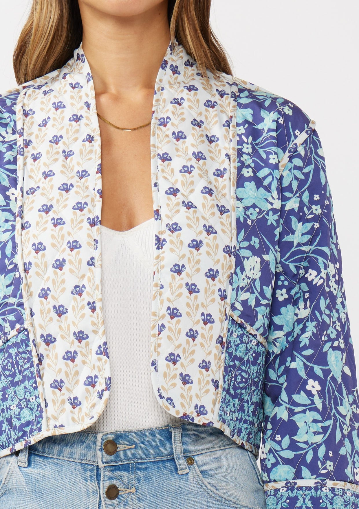 Reversible Floral Quilted Jacket