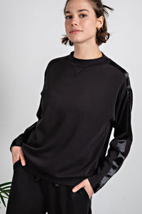Modal Poly Span Top - Black