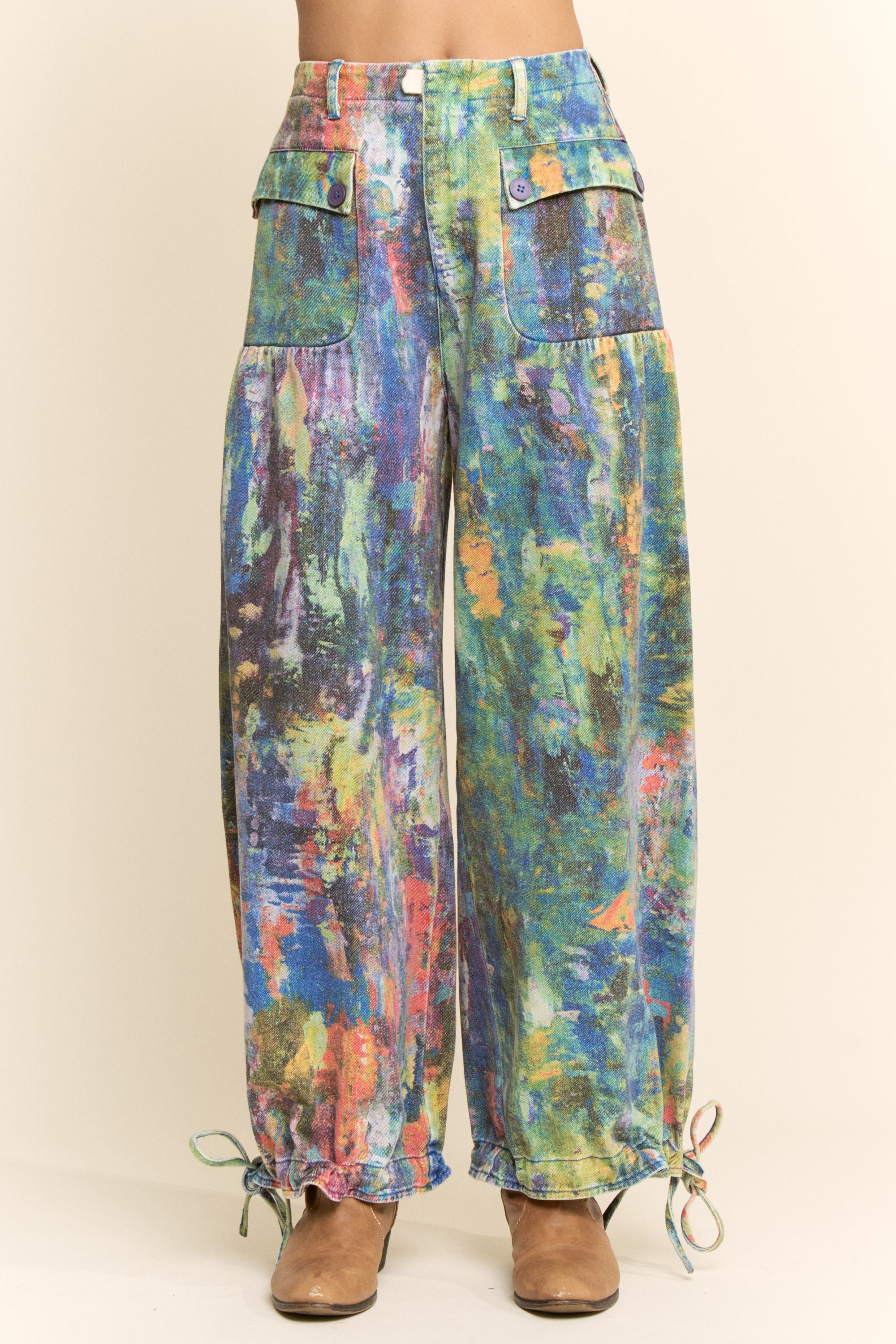 Monet Inspired Cargo Pants
