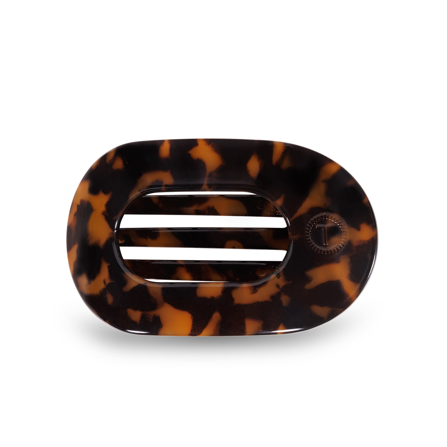Tortoise Large Flat Round Clip
