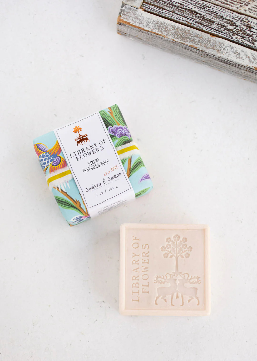 Aqua & Birds Square Soap