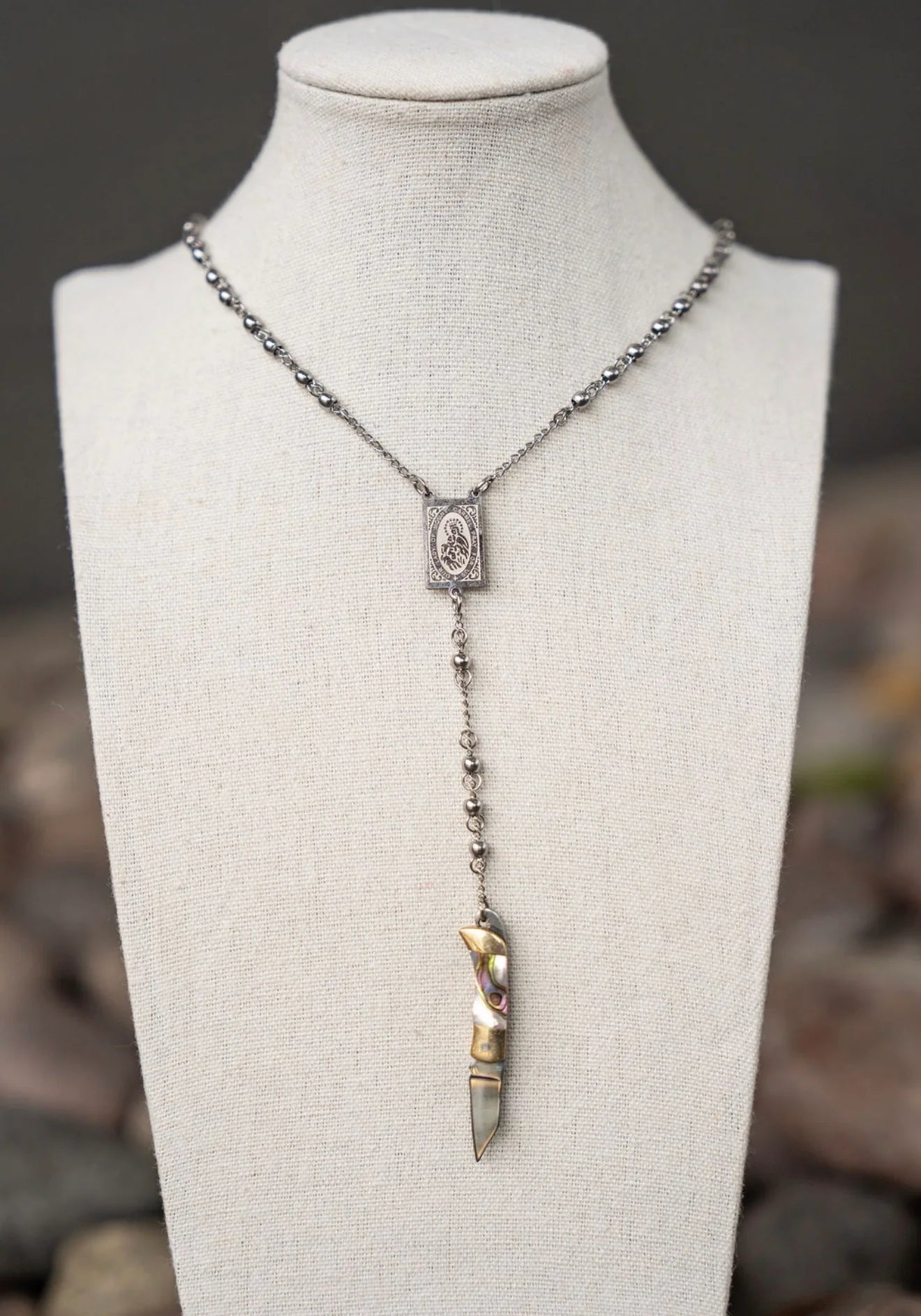 The Relic Knife Necklace- Silver