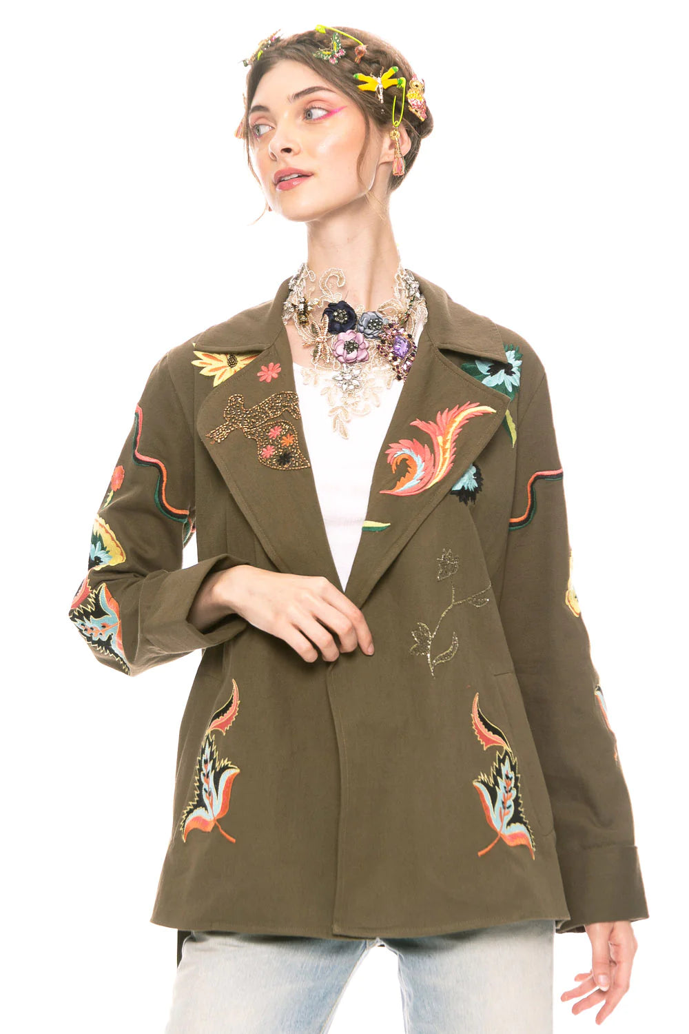 Estrella Embroidered Army Jacket