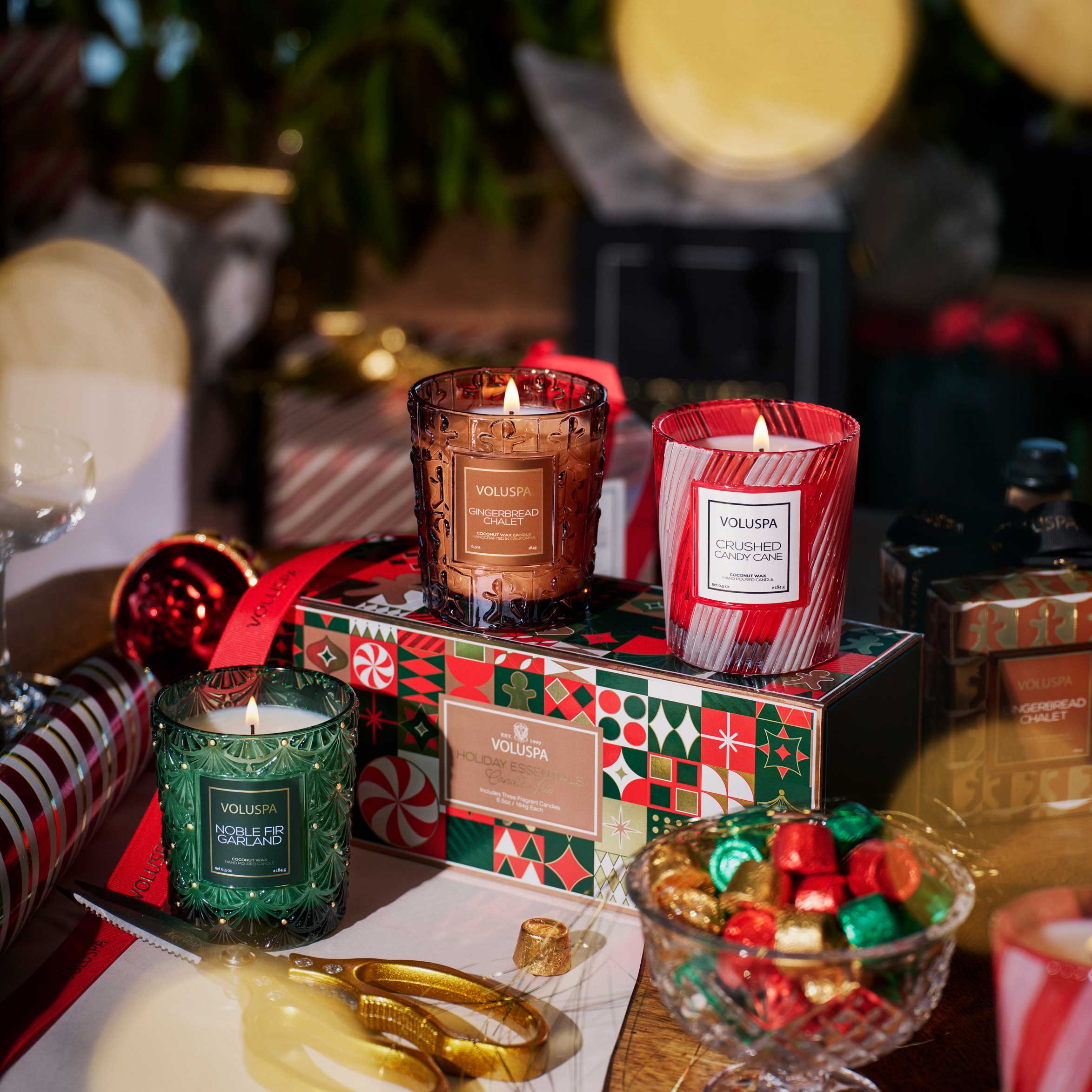 Holiday Essentials Candle Trio Assorted Gift Set