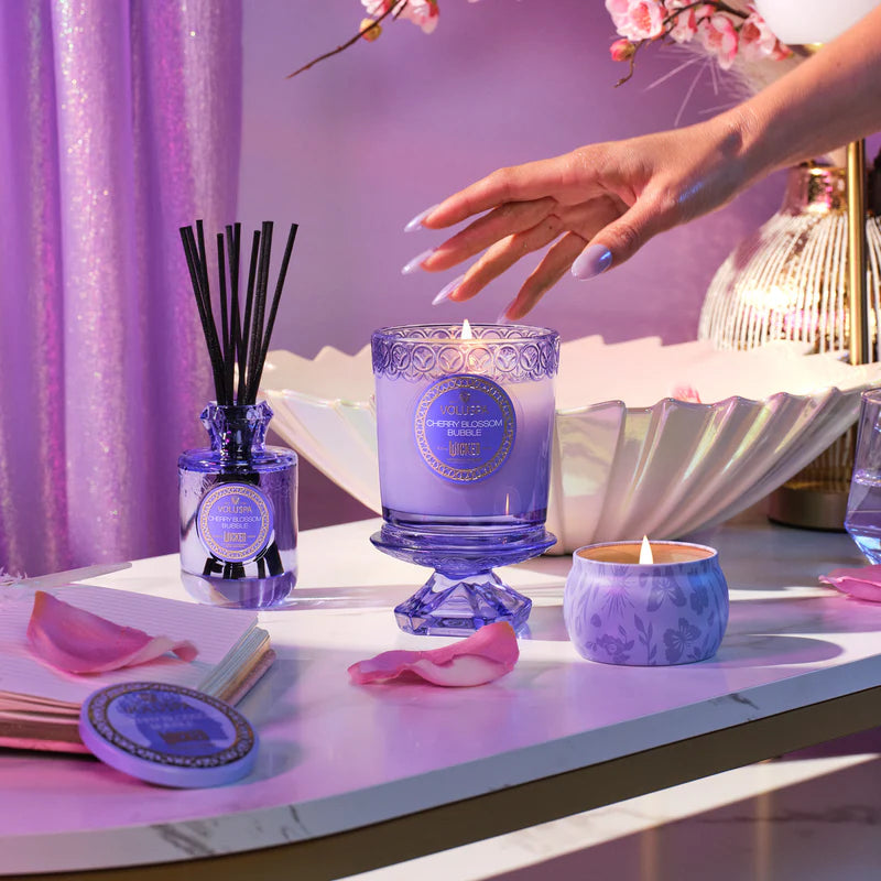 Cherry Blossom Bubble Mini Tin Candle