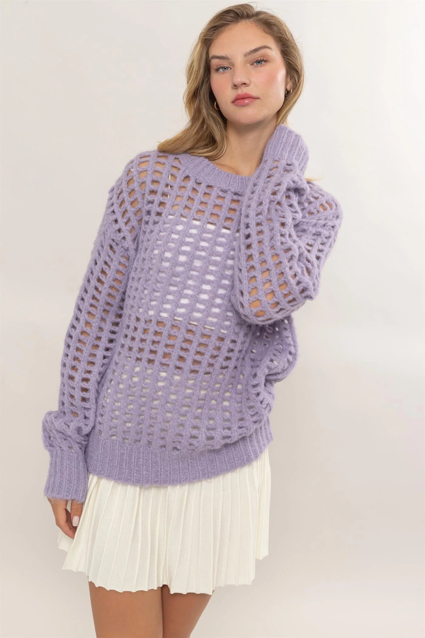 Cozy Open-Stitch Sweater