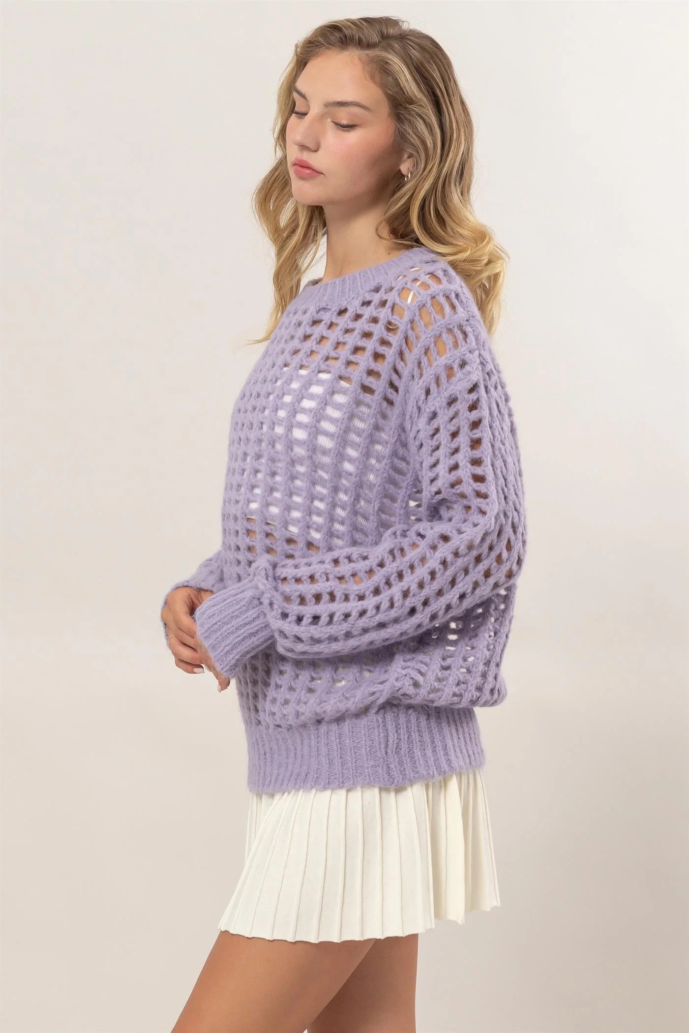 Cozy Open-Stitch Sweater