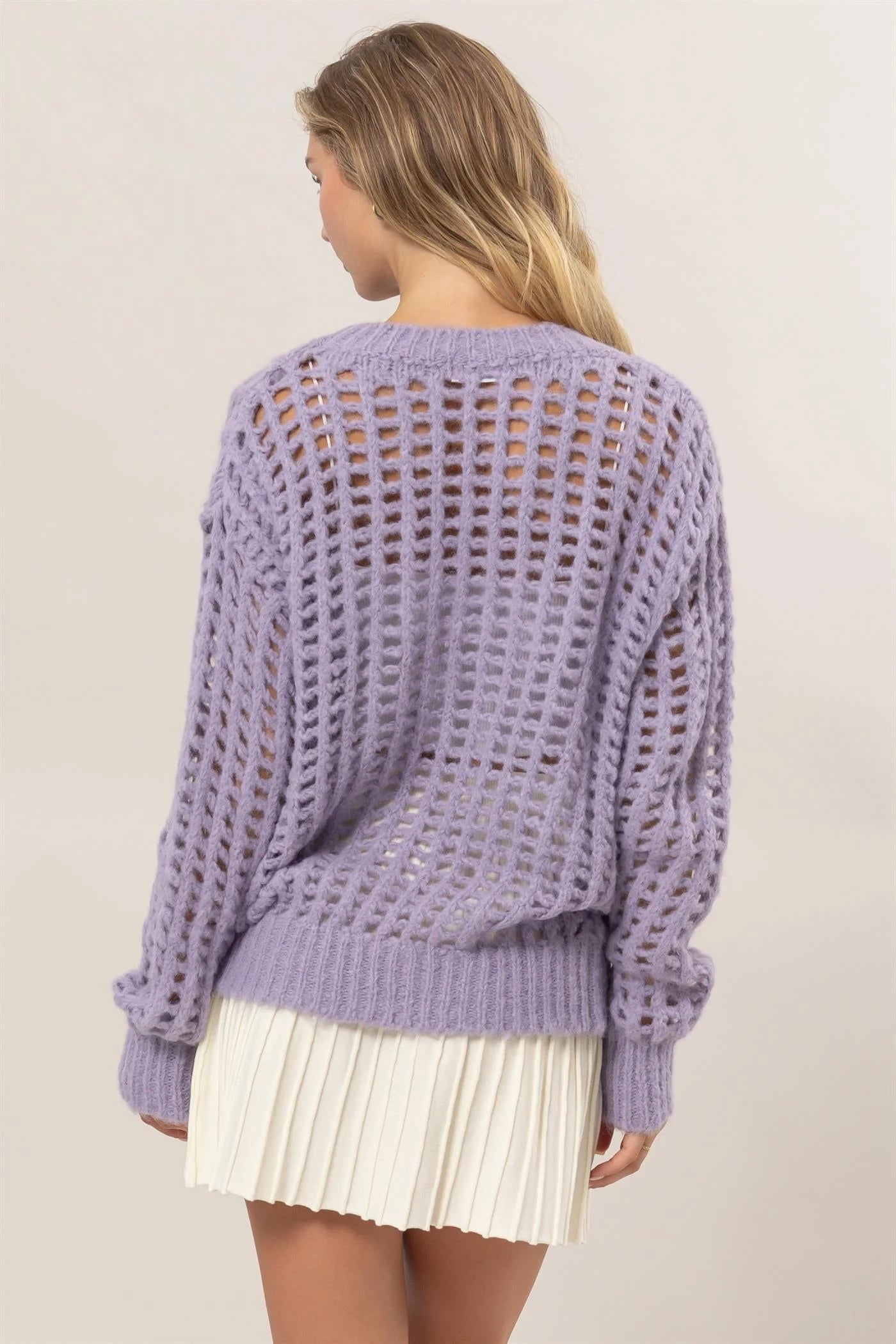 Cozy Open-Stitch Sweater