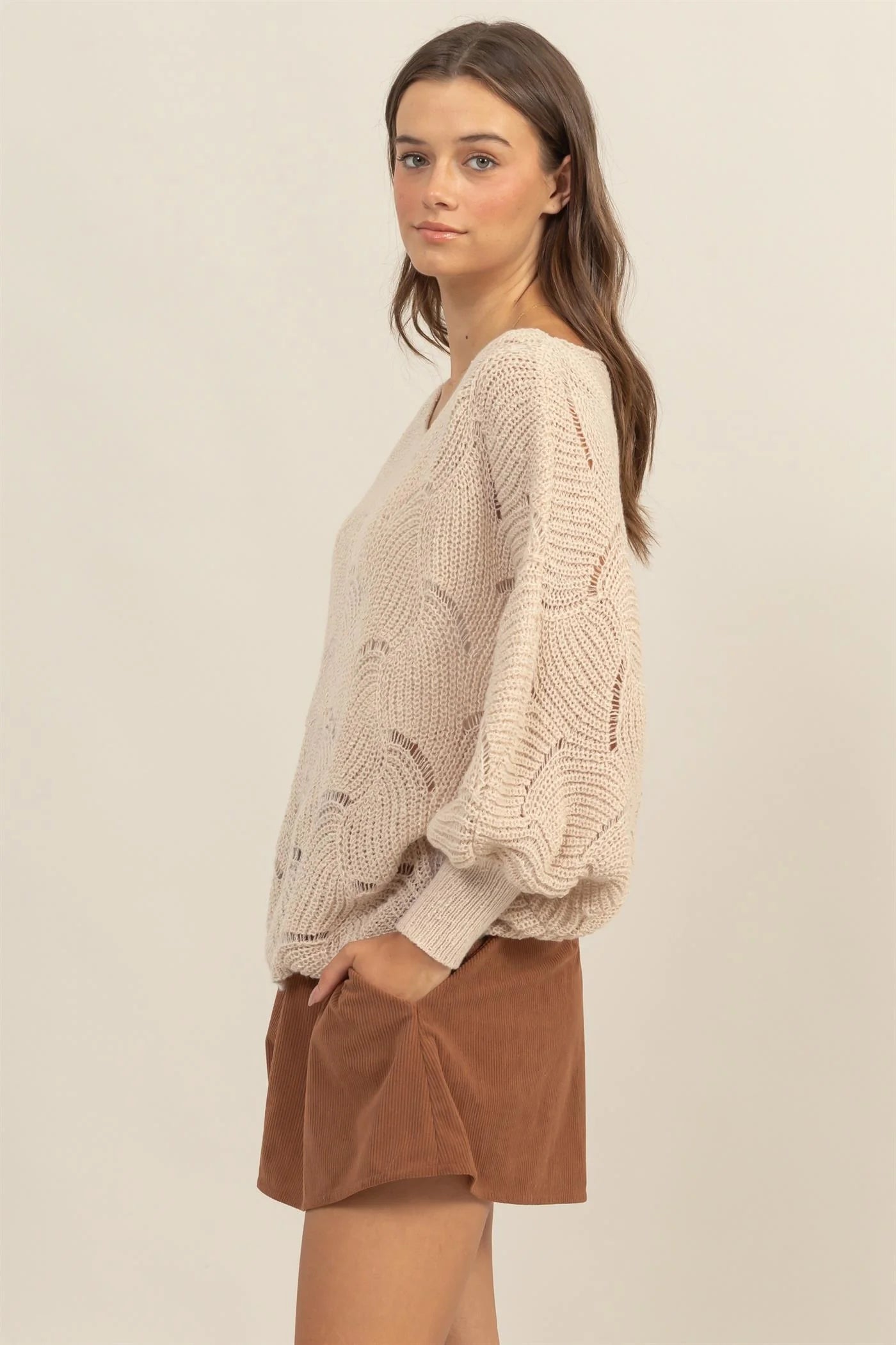 Pointelle Knit Sweater