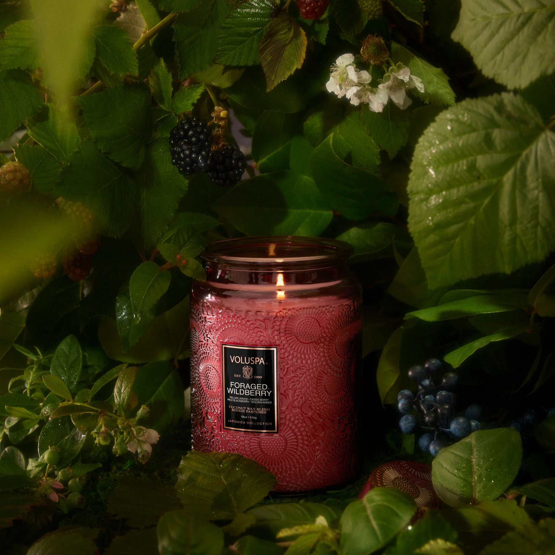 Forged Wildberry Large Glass Jar Candle