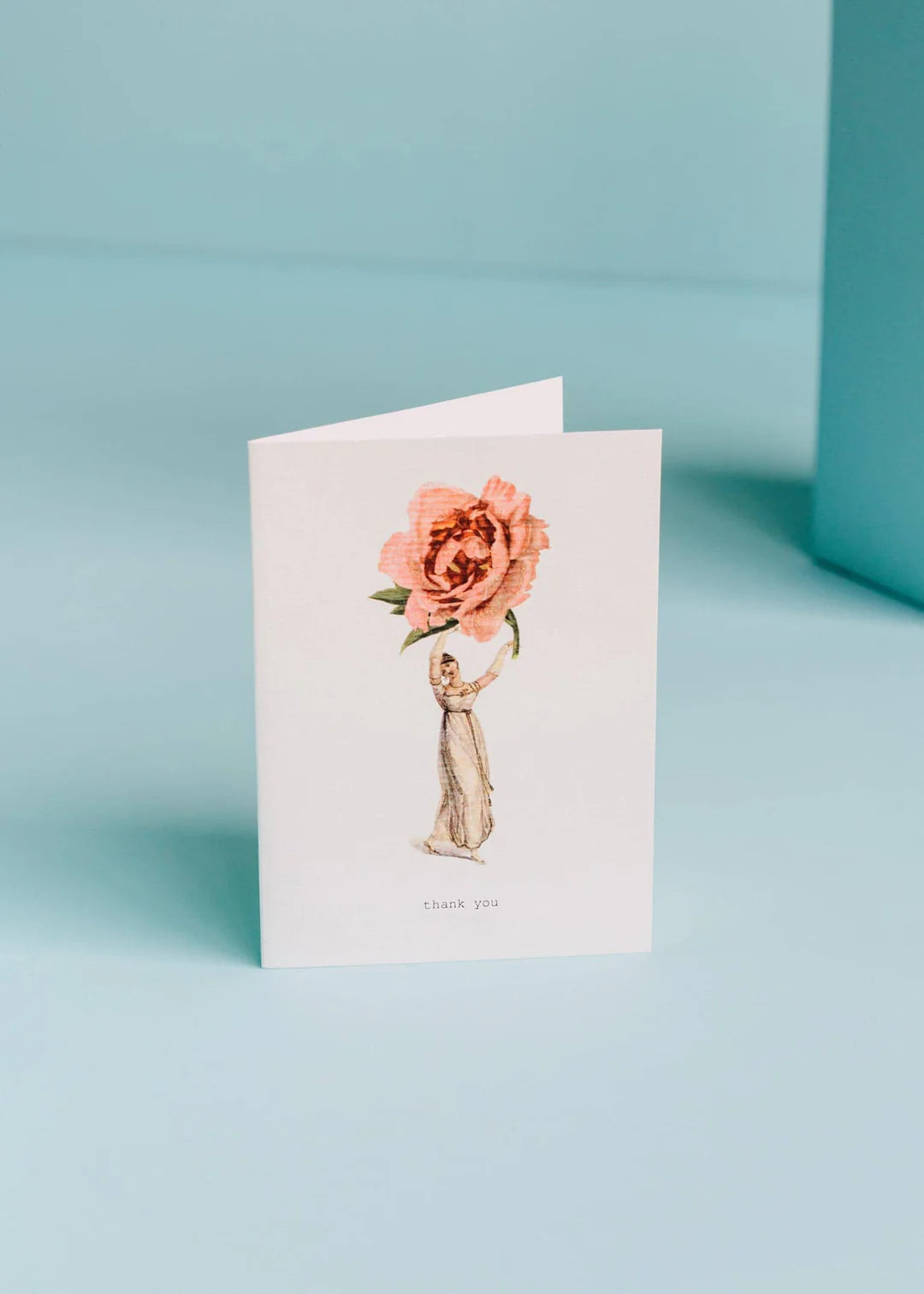 Thank You Woman and Rose Greeting Card