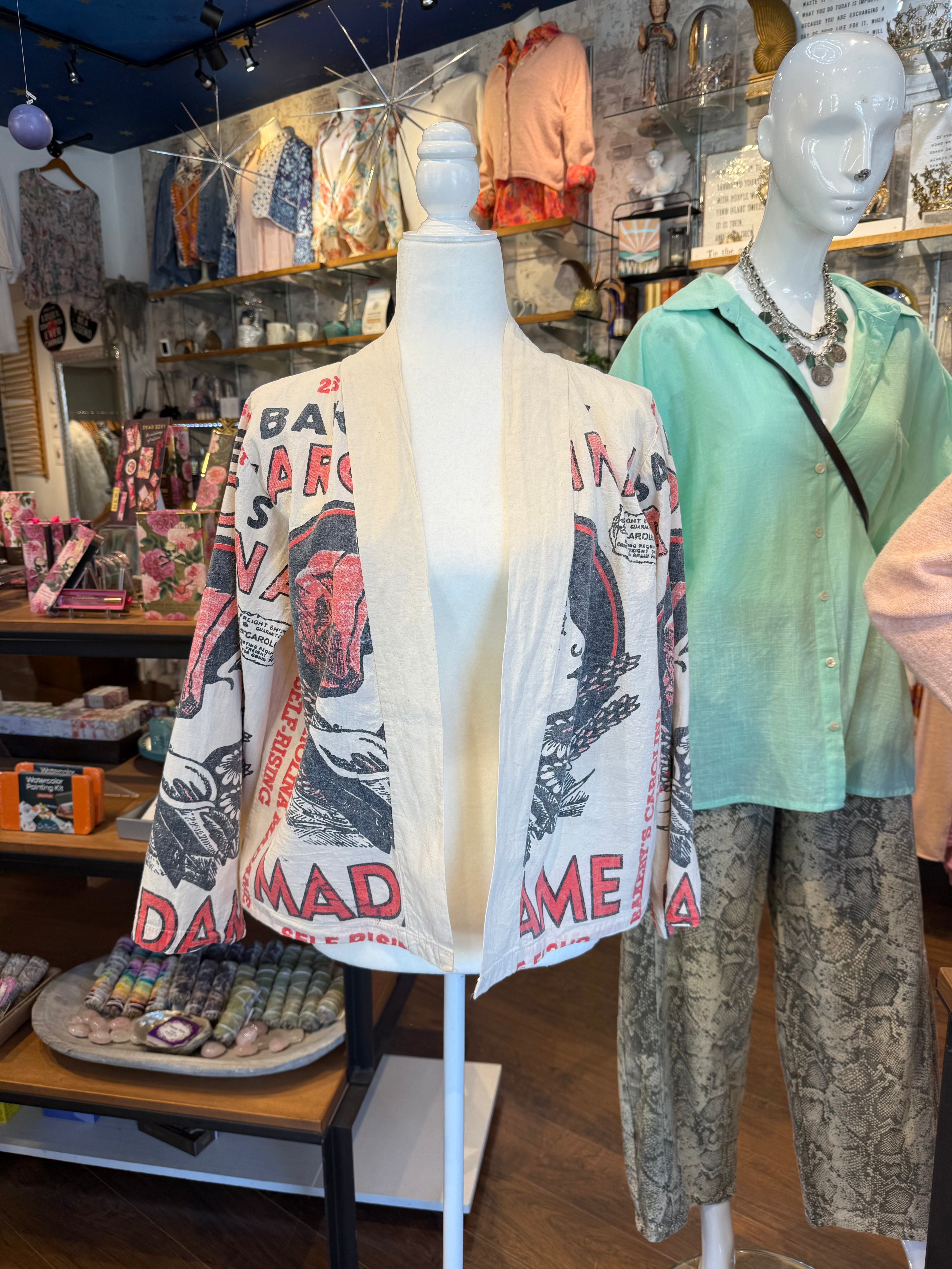 Caroline Madame Vintage Print Jacket