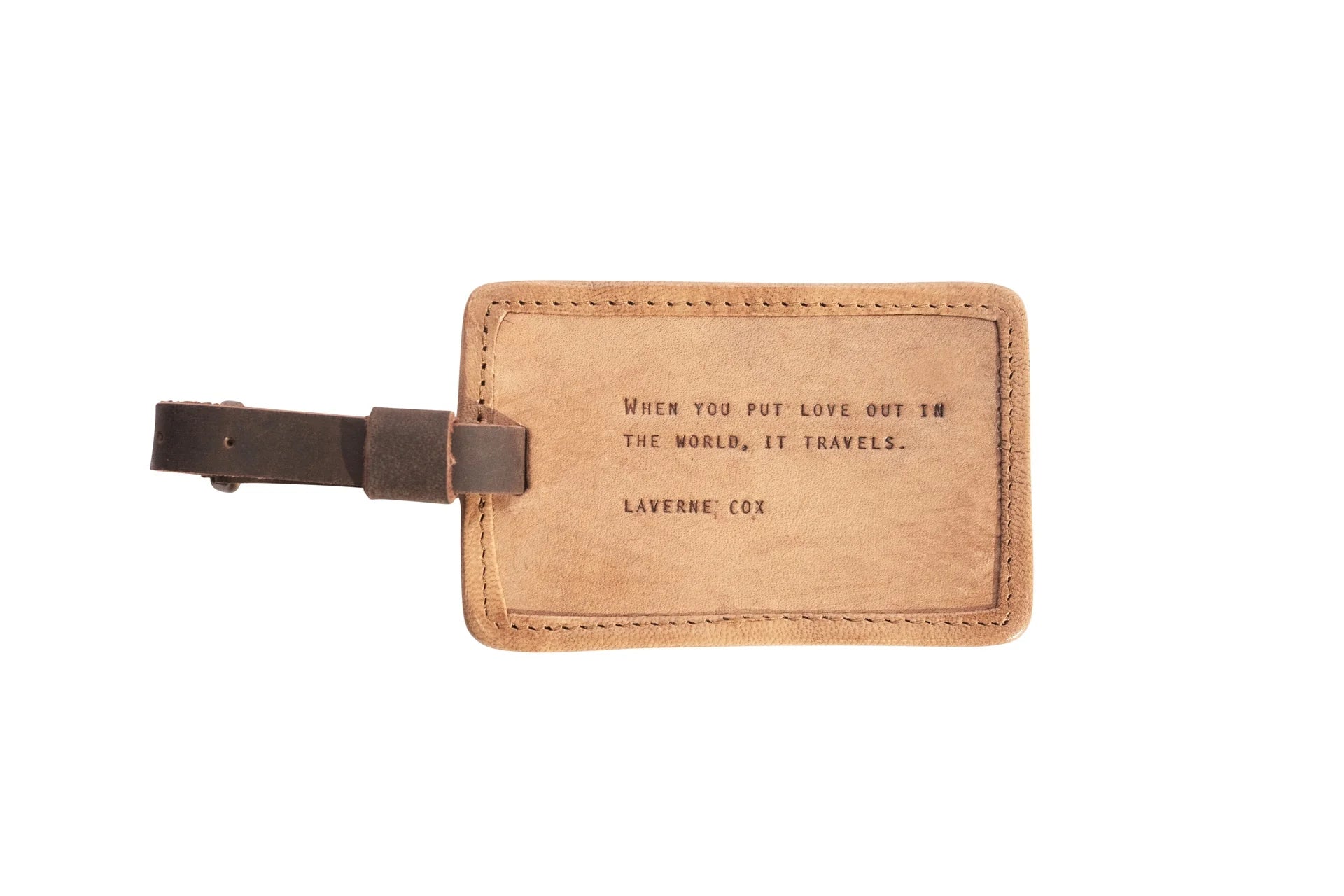 When You Put Love Out Leather Luggage Tag