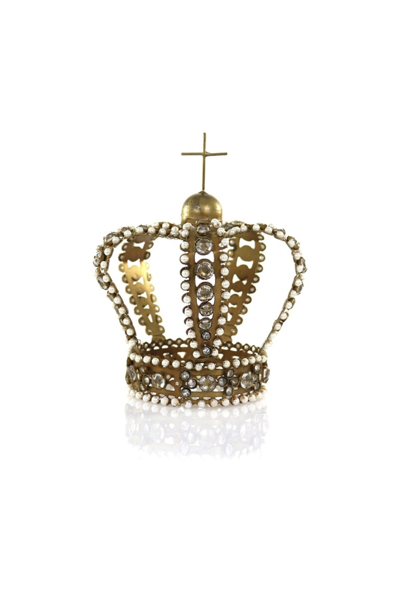Rhinestone & Pearl Crown Small