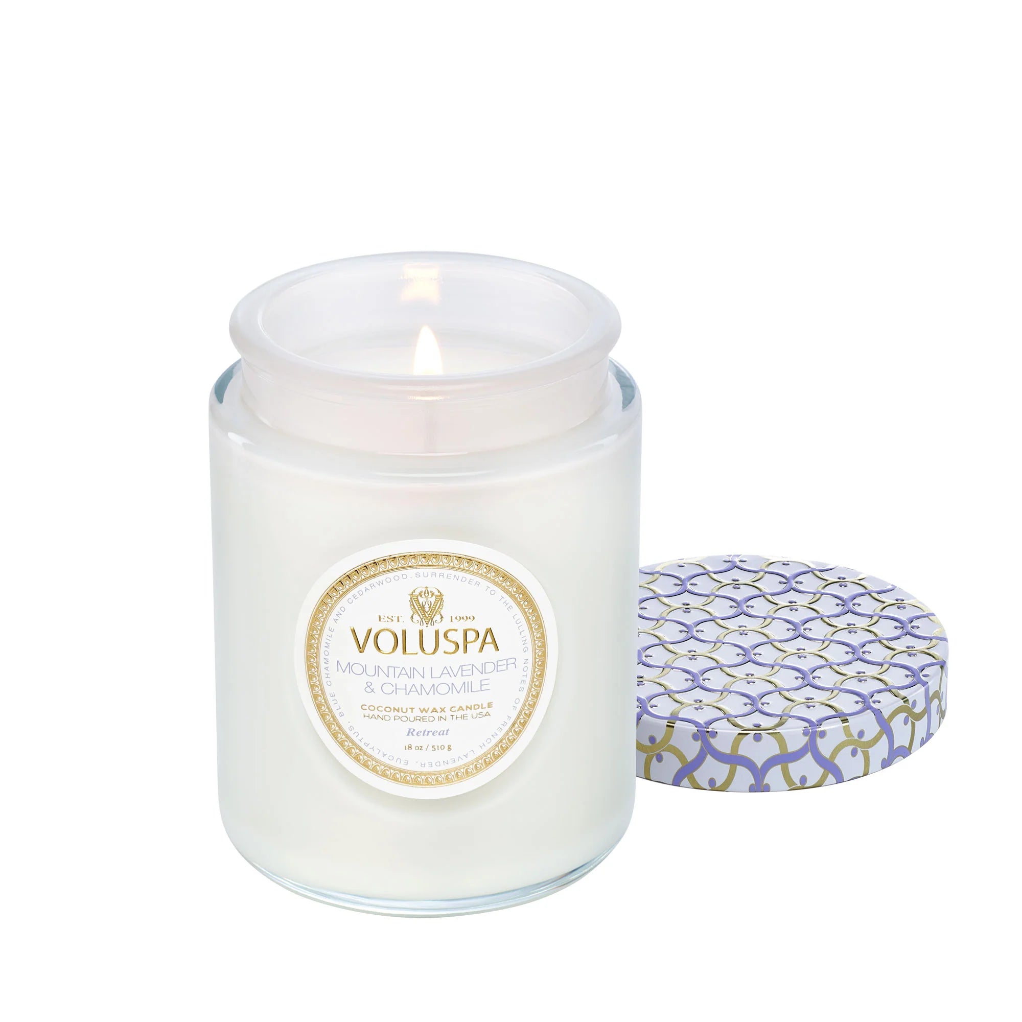 Mountain Lavender & Chamomile Large Glass Candle