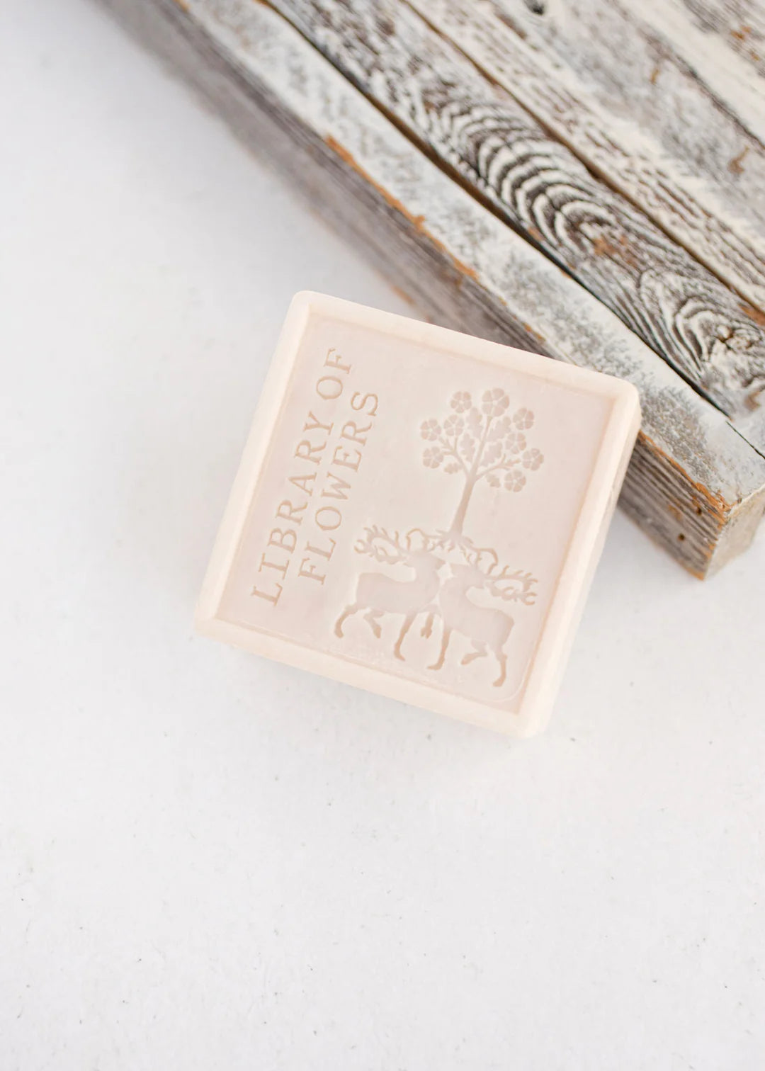 Navy Birds & Butterflies Square Soap