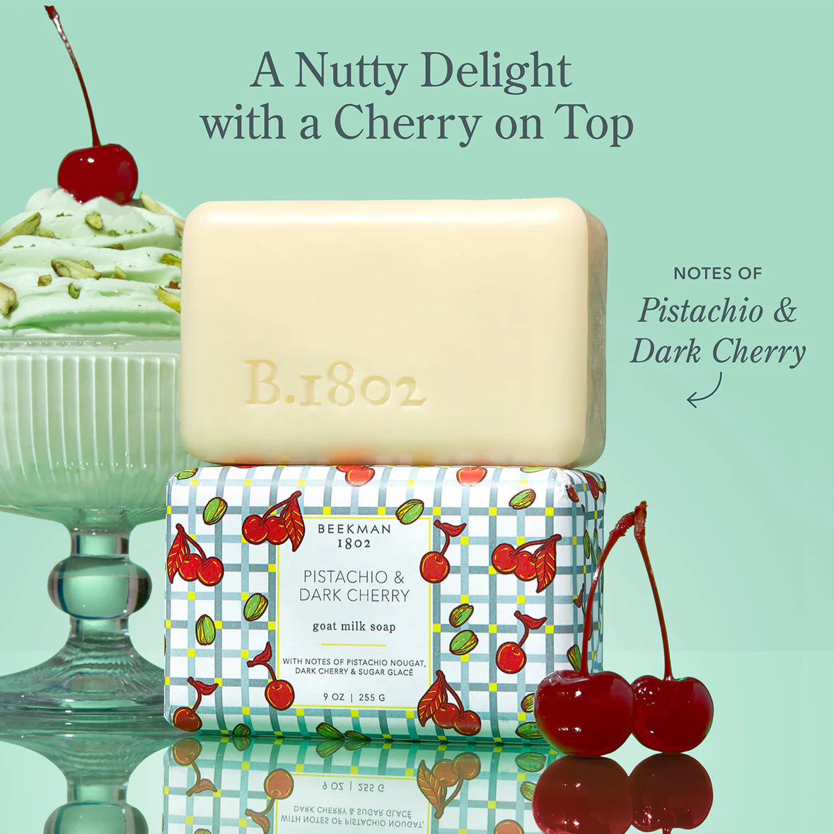 Pistachio Dark Cherry 9oz Bar Soap