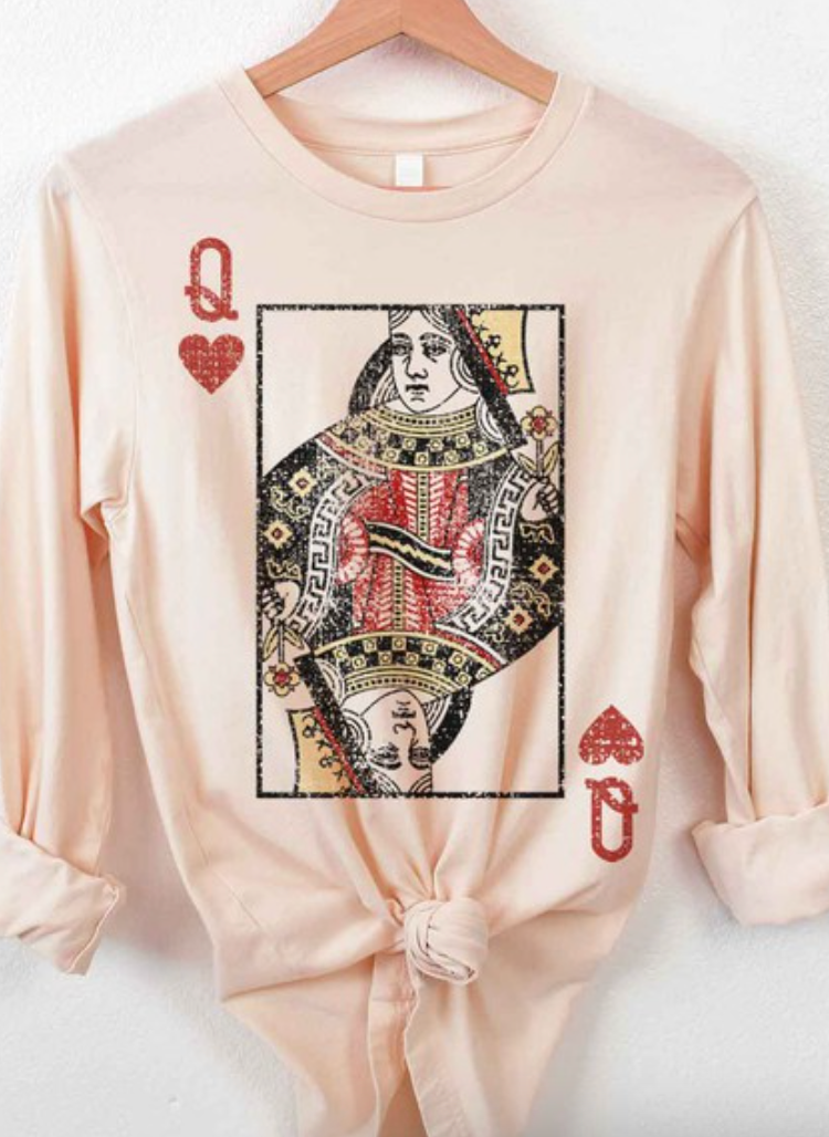 Queen of Hearts Long Sleeve - Sand
