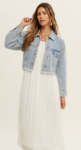 Distressed Crop Jacket