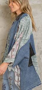 Multi Denim Button Down Shirt