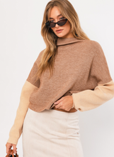 Load image into Gallery viewer, Color Block OVersized Sweater - Tan