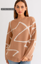 Load image into Gallery viewer, Abstract Pattern Sweater Top - Tan/Cream